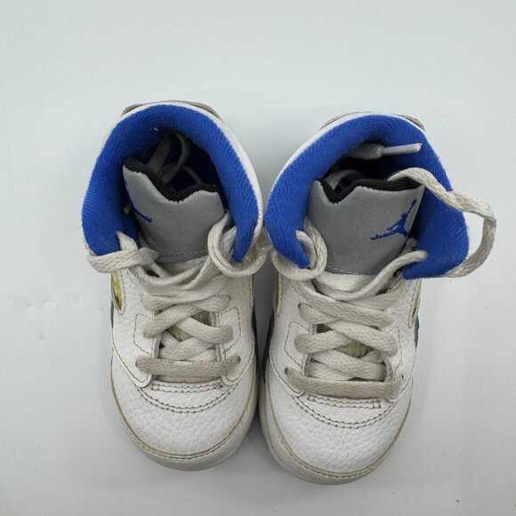 Nike Air Jordan 5 Kids Size 7C Retro Hyper Royal Stealth White VGC 440890 140 - Picture 8 of 9